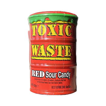 Леденцы Toxic Waste кислые красная бочка 42г
