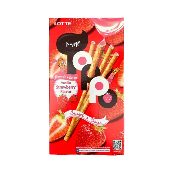 Palochki biskvitnye TOPPO s klubnichnoy nachinkoy 40g