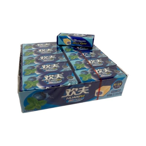 Zhevatelnaya rezinka Huanfu s nachinkoy so vkusom cherniki 21,5g