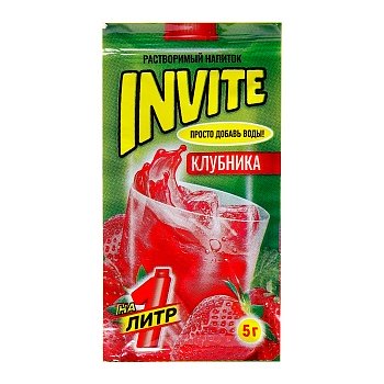 Напиток растворимый Invite клубника 5г