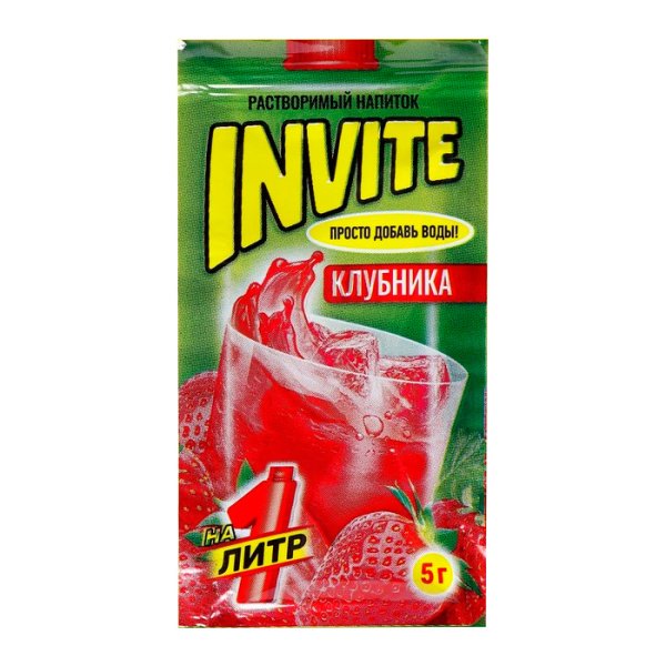 Napitok rastvorimyy Invite klubnika 5g