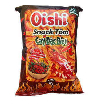 Чипсы Oishi супер острые со вкусом креветки 68г