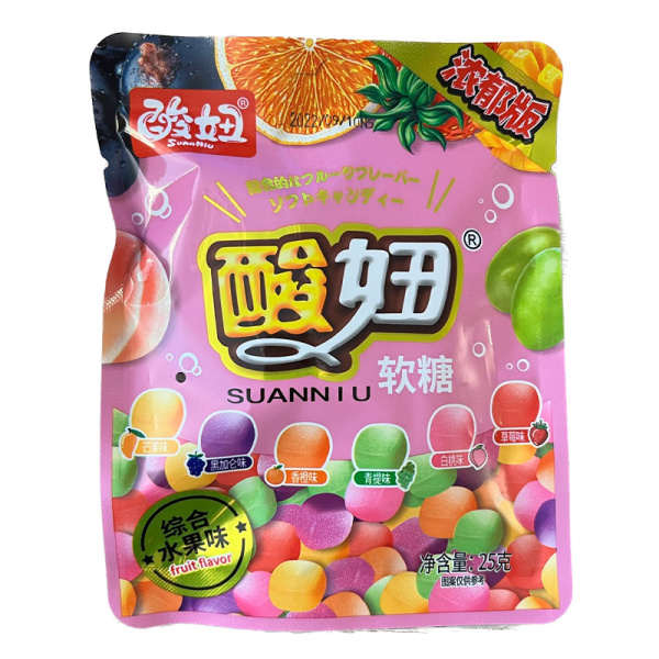 Konfety zhevatelnye Suan Niu fruktovye 25g