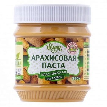 Арахисовая паста Азбука продуктов Классическая без сахара 340г