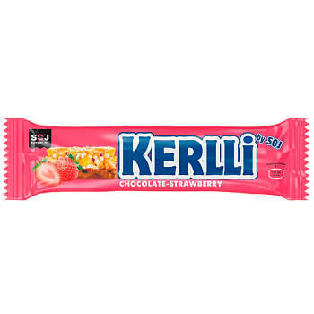 Злаковый батончик Kerlli с клубникой в молочном шоколаде 50г