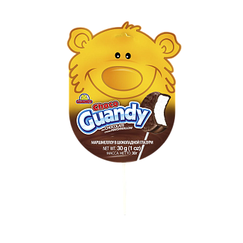 Маршмеллоу Guandy Гуанди Мишка в шоколаде на палочке 30г 