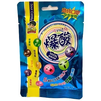 Леденцы Meng Xiao Shuai Взрывные кислые Смайлы 22г