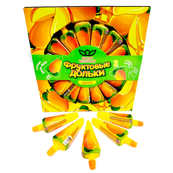 Desert zheleynyy Fruktovye Dolki s mango 50g