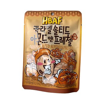 Миндаль HBAF и крендельки со вкусом соленой карамели 40г