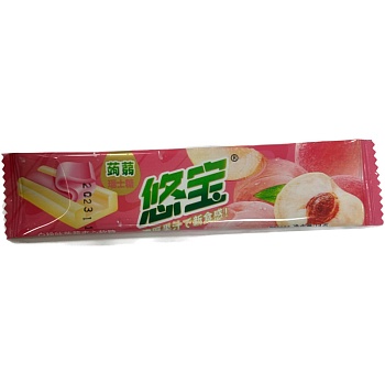 Конфеты жевательные Youbao с начинкой Персик 14г