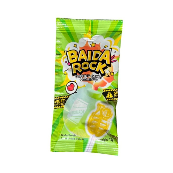 Karamel BAIDA ROCK vzryvnaya na palochke osvezhayushchiy limonad 12g