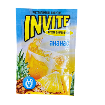 Напиток растворимый Invite ананас 9г