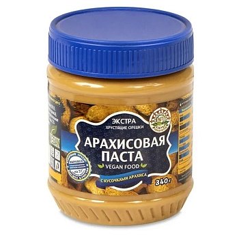 Арахисовая паста Азбука продуктов Экстра Хрустящие орешки 340г