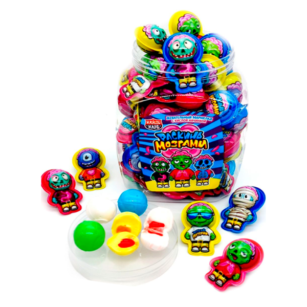 Marmelad zhevatelnyy Raskin Mozgami s kisloy nachinkoy 10g