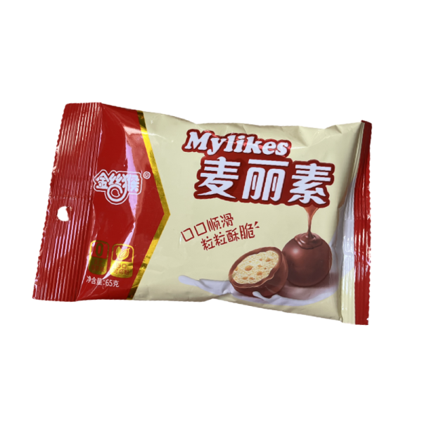 Khrustyashchie shariki Golden Monkey shokoladnye krasnye 65g