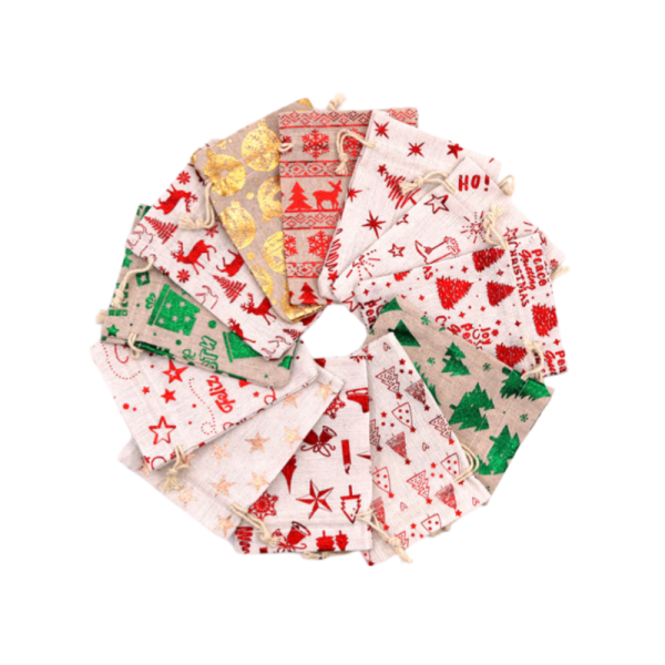 Meshok podarochnyy Snax Merry Christmas 10kh14