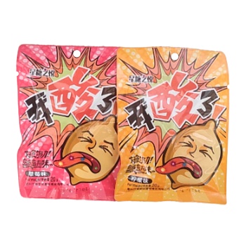 Конфеты Wow Взрывные кисло-соленые лимон и клубника 20г