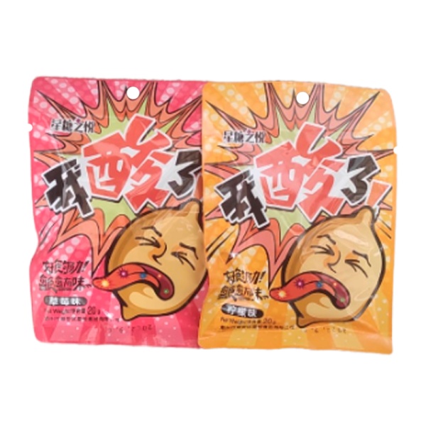 Konfety Wow Vzryvnye kislo-solenye limon i klubnika 20g