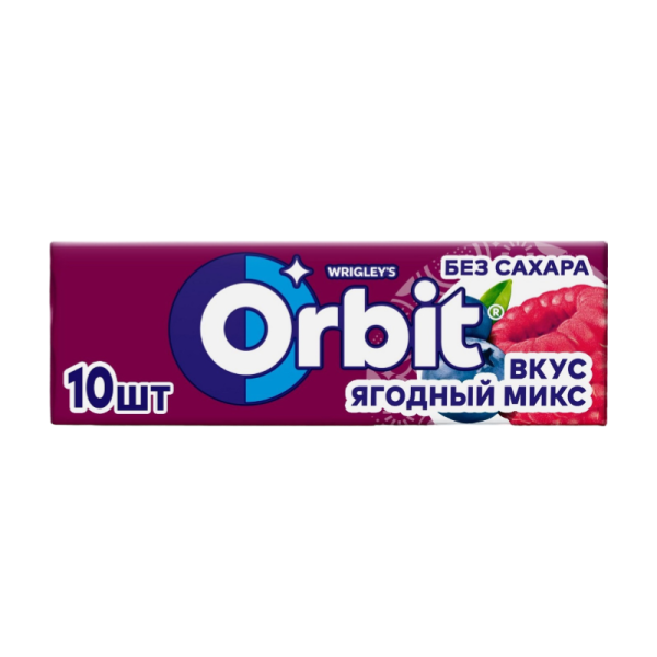 Zhevatelnaya rezinka Orbit yagodnyy miks bez sakhara 14g