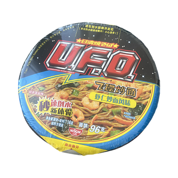 Лапша быстрого приготовления Nissin UFO со вкусом  креветки 116г