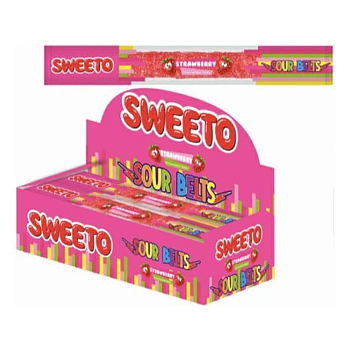 Мармелад Sweeto Belt Кислая лента клубника 8г