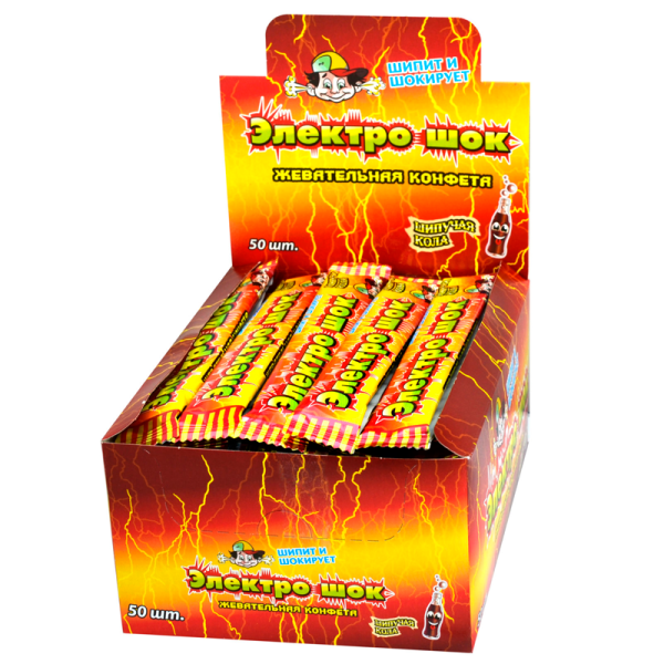 Zhevatelnaya konfeta Elektroshok assorti vkusov 20g