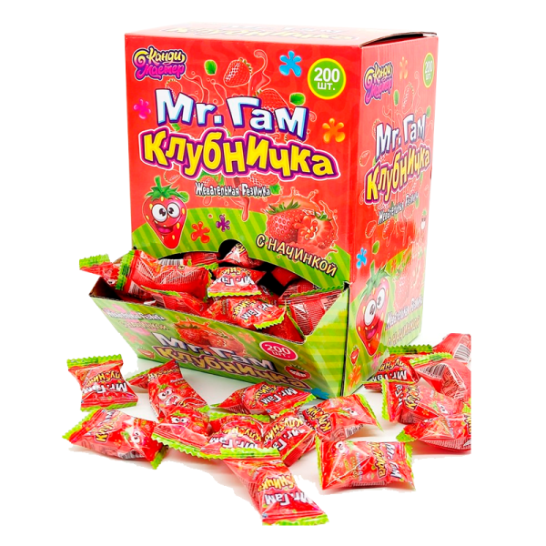 Zhevatelnaya rezinka Kandi master klubnichka 5g