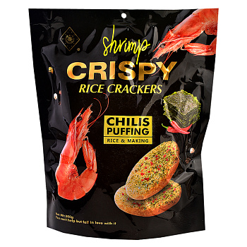 Рисовые крекеры Unigue с васаби и креветками