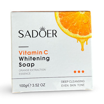 Мыло Sadoer отбеливающее для лица и тела с витамином С 100 g