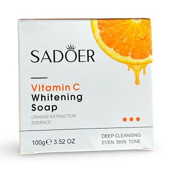 Мыло Sadoer отбеливающее для лица и тела с витамином С 100 g