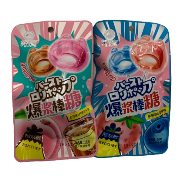 Ledentsy na palochke Lollipop vzryvnye fruktovye 18g