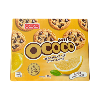 Печенье OCOCO со вкусом лимона и морской соли 128г 