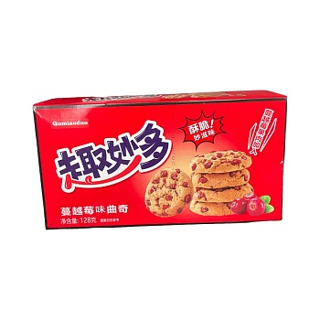 Печенье Qumiaoduo c сушенной клюквой 128г