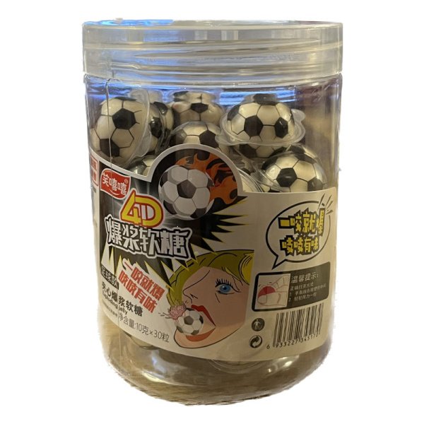Marmelad Popping Jelly Football s zhidkoy nachinkoy fruktovyy 300g