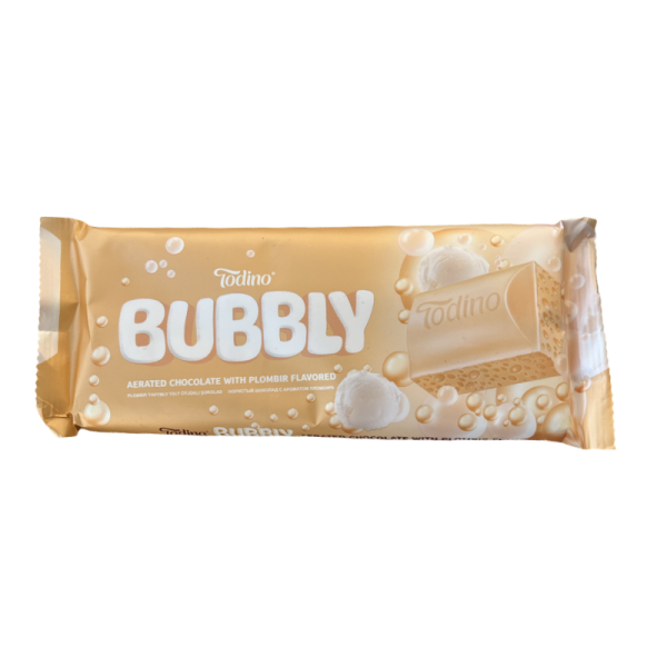 Shokolad Todino Bubbly poristyy belyy plombir 90g