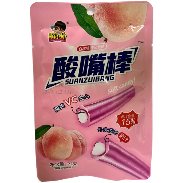 Konfety zhevatelnye Meng Xiao Shuai Suanzuibang Persik 22g