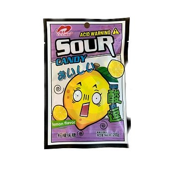 Конфеты Luxing Sour Candy лимон 20г