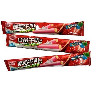 Конфеты жевательные Fupaiyuan Трубочки Клубника 16г