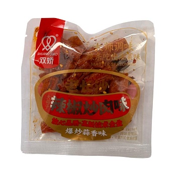 Соевое мясо Shuangjiao Master со вкусом свинины с чесноком 40г