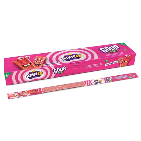 Marmeladnye remeshki Minicco Sour Belt Strawberry 15g