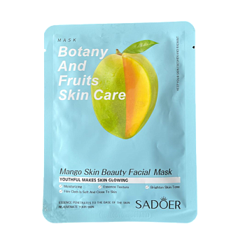 Маска Sadoer для лица успокаивающая с манго 25г
