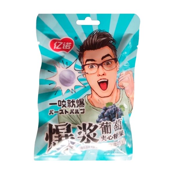 Konfety Yinuo Vzryvnye kislo-sladkie vinograd 25g