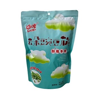 Чипсы Yunduo гороховые со вкусом барбекю 168г 