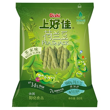 Чипсы Oishi Pea Snack Wasabi со вкусом горошка и васаби 50г