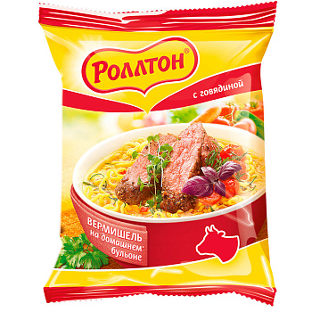 Лапша Ролтон с говядиной 60г
