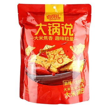 Чипсы Gouyaer рисовые со вкусом острых раков 188г