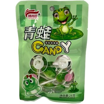 Леденец на палочке Jin Shang Wang Лягушка Дыня 28г