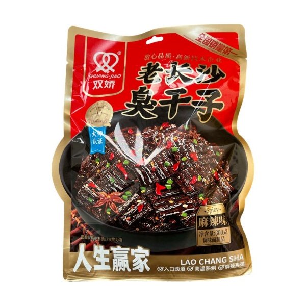 Soevoe myaso Shuangjiao Lao Chang so vkusom chesnoka 300g
