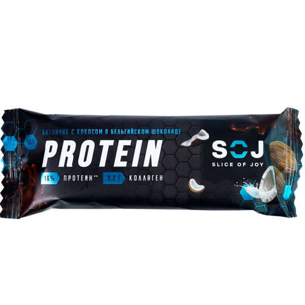 Proteinovyy batonchik Protein SOJ so vkusom kokosa 50g