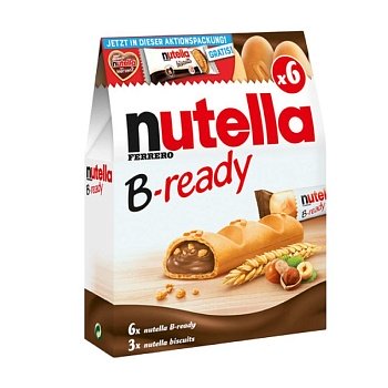 Печенье Nutella B-ready с начинкой из ореховой пасты 132г